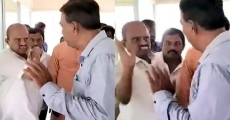 കോളേജ് പ്രിൻസിപ്പാളിനെ പലവട്ടം കാരണത്തടിച്ച് എംഎൽഎ