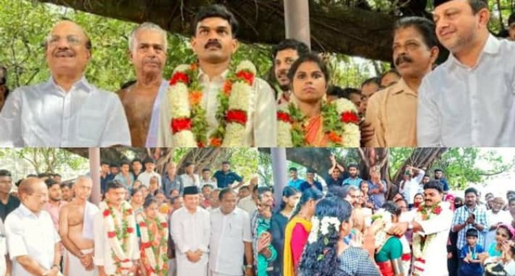 മുസ്‌ലിം ലീഗും നാട്ടുകാരും ബന്ധുക്കളായി; 19 കാരിക്ക് ക്ഷേത്രത്തിൽവെച്ച് കല്യാണം കെങ്കേമം!